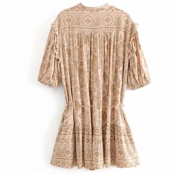 Mykanos Gypsy Inspired Paisley Floral Shift Dress - Picture 16 of 16